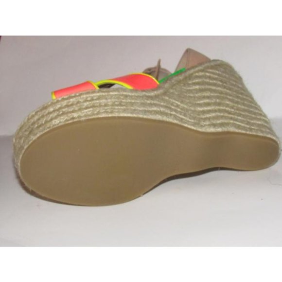 Enzo Angiolini Pink Yellow Green and Taupe Leather - Picture 7 of 12